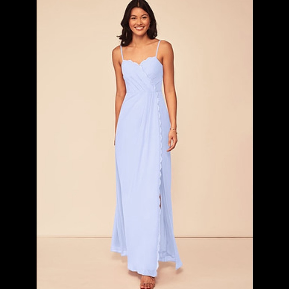 Azazie Lavender Tegan Chiffon Floor Length Bridesmaid Prom‎ Dress Size: 10 NWOT